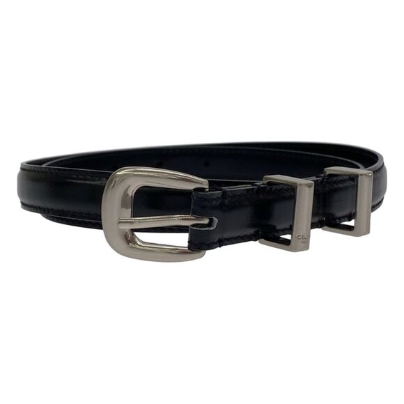 Celine Western Leather Belt Small Black 80